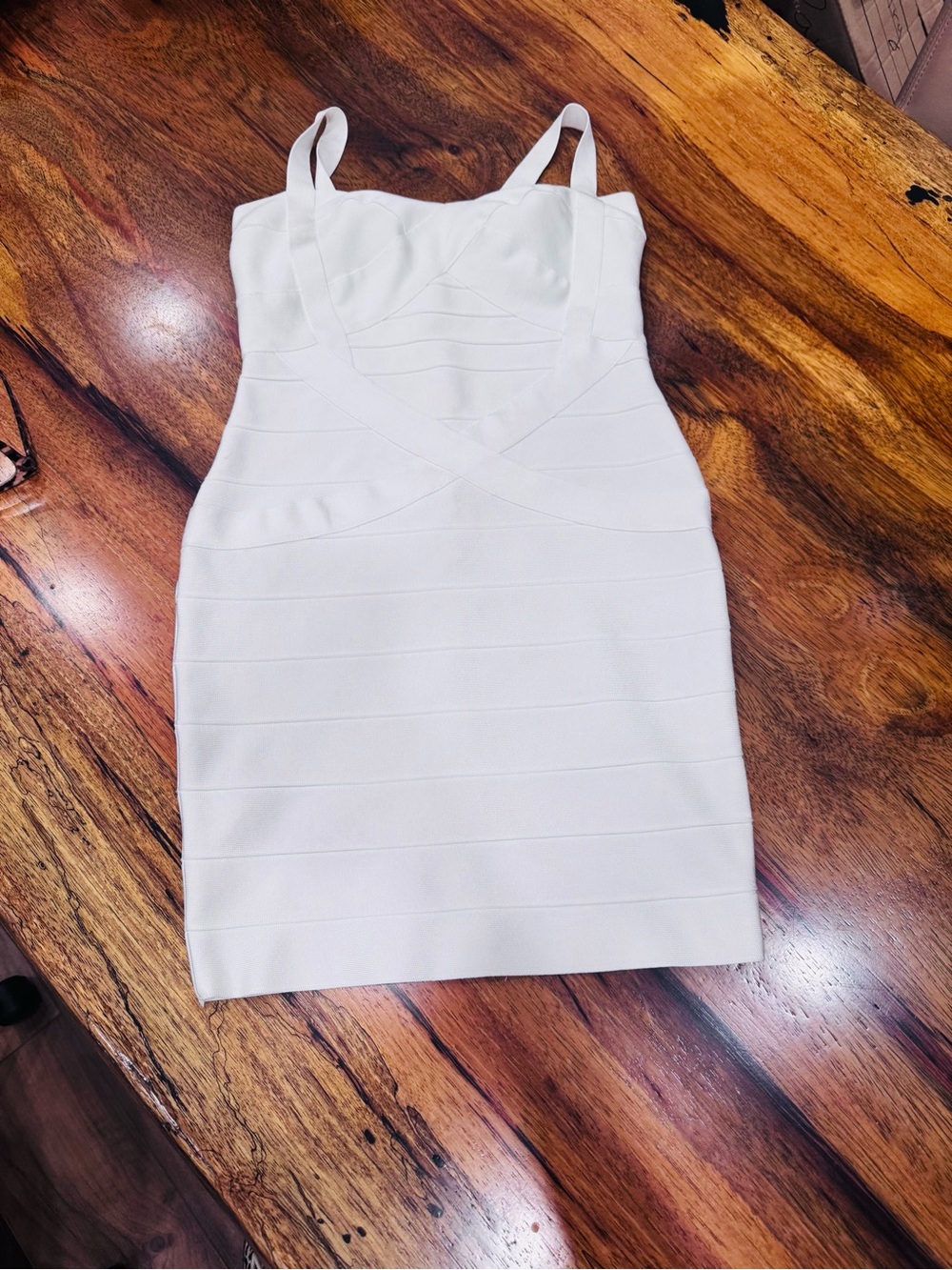 White Strappy Bandage Bodycon Dress